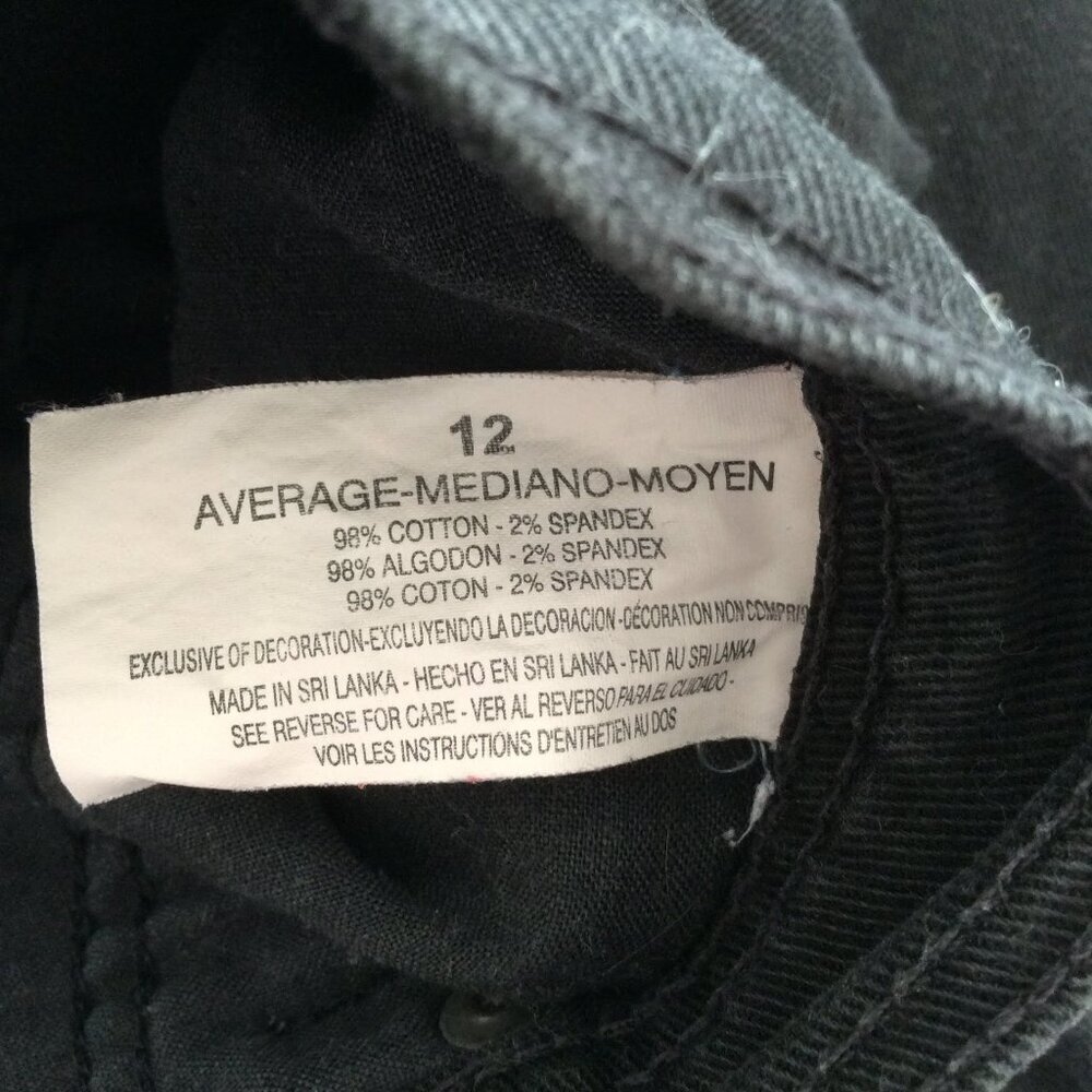 Gloria Vanderbilt Black High Rise Straight Leg Stretch Jeans Sz 12 - Picture 8 of 9